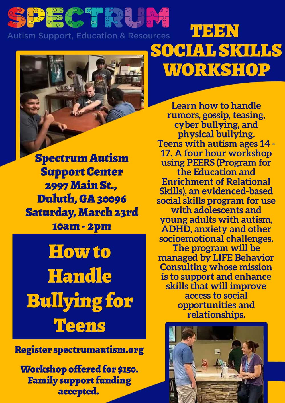 How To Handle Bullying For Teens Workshop