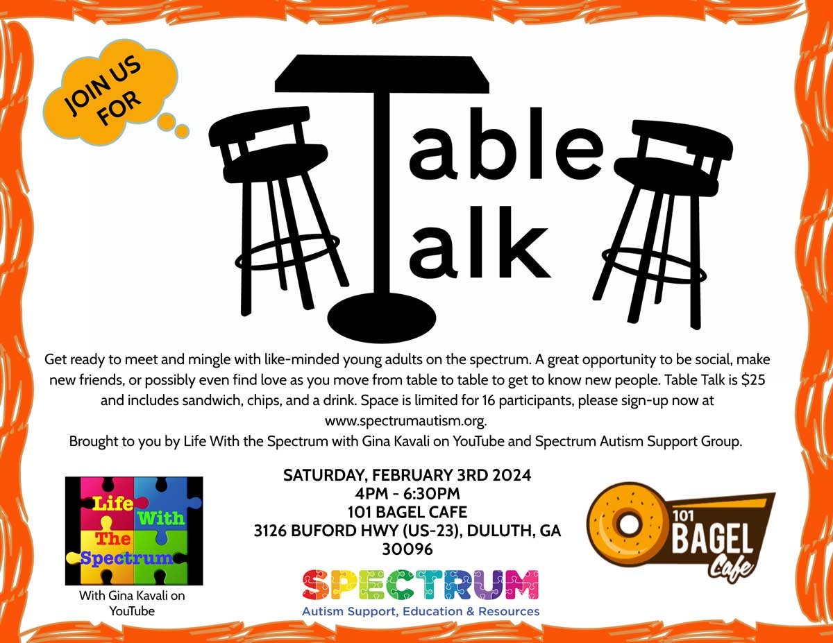 Table Talk Event At Spectrum Autism Support Center Feb 2024